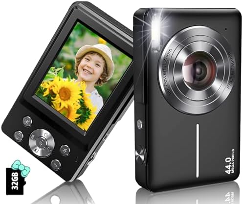 2024 Newest 1080P 44MP Digital Camera for Kids – 16X Zoom, Anti-Shake