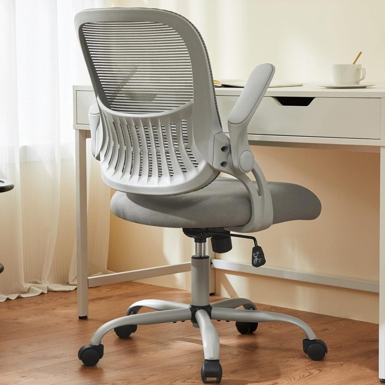 Ergonomic Mesh Office Desk Chair with Wheels, Grey