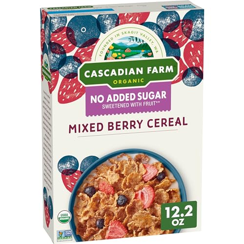 Organic Mixed Berry Cereal, No Added Sugar, 12.2 oz – Cascadian Farm