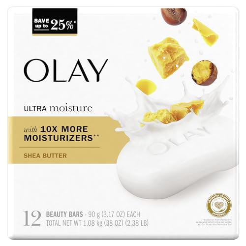 12 Pack Olay Ultra Moisture Shea Butter Bar with Vitamin B3, 3.17 oz
