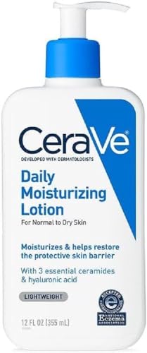 CeraVe Daily Moisturizing Lotion: Hyaluronic Acid & Ceramides | 12 oz | Fragrance-Free