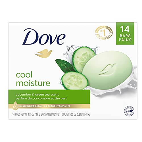 Dove Beauty Bar 3.75 oz, 14 Bars – Cucumber and Green Tea Style