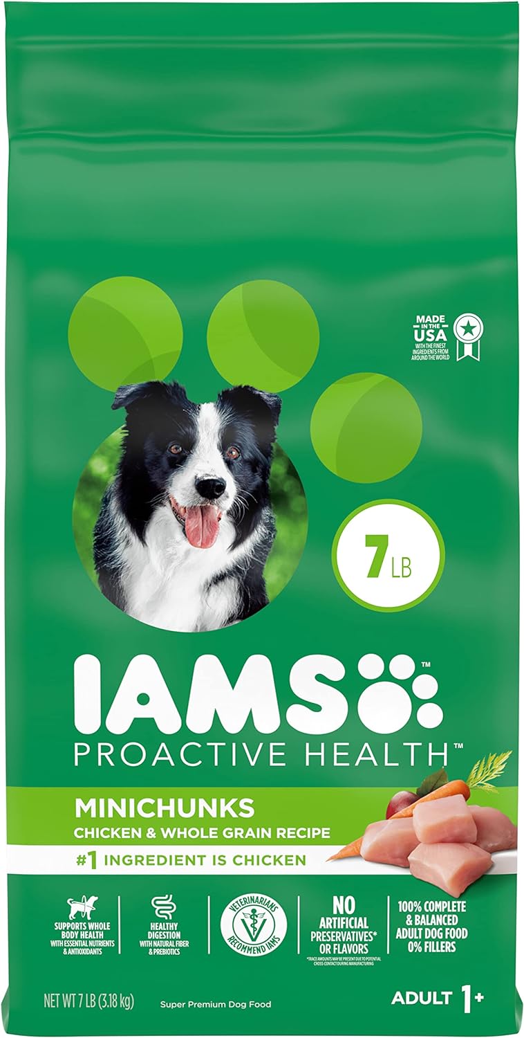 IAMS Adult Minichunks Small Kibble Dog Food, 7 lb. Bag