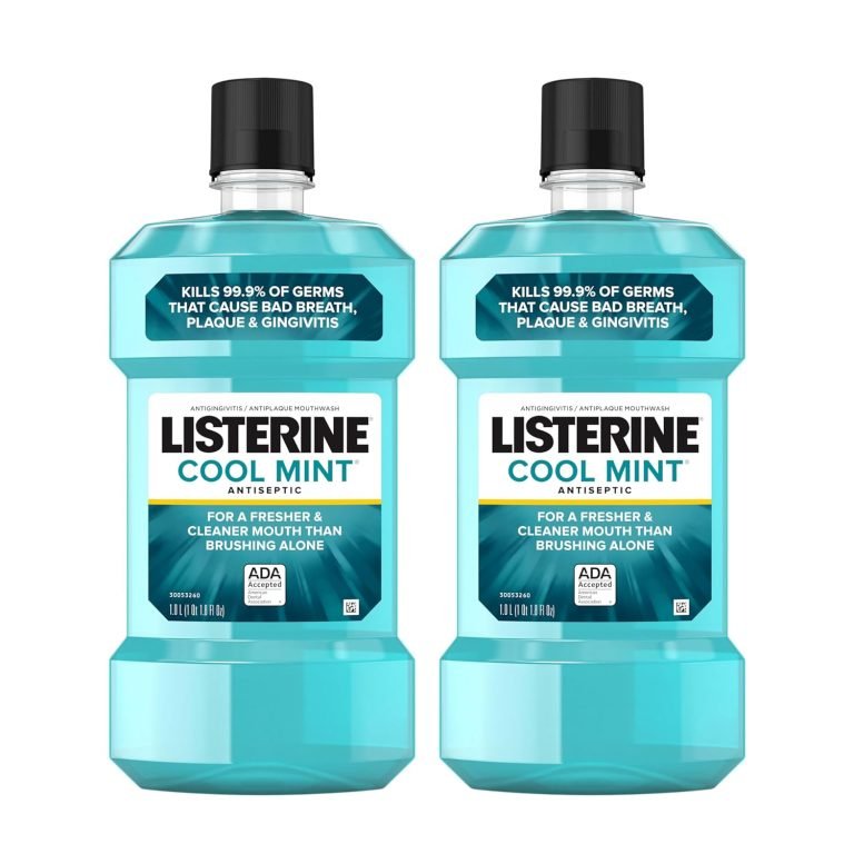 Listerine Cool Mint Mouthwash, 1L (Pack of 2): Antiseptic, Antibacterial, Bad Breath Treatment