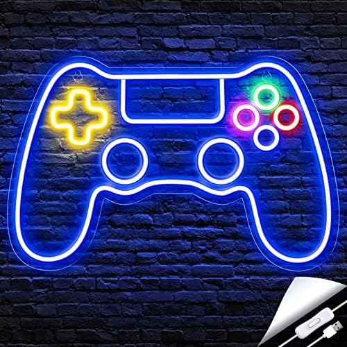 Neon Gaming Signs for Teen Boy Room Decor – LED Game Wall Decor for Gamer Room – Best Gamer Gifts for Boys